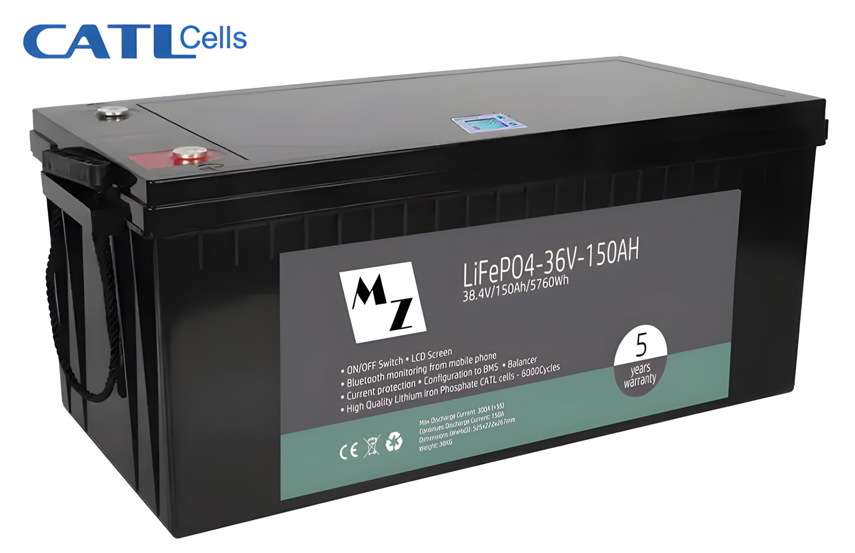 LiFePO4 5760Wh 36V 150Ah