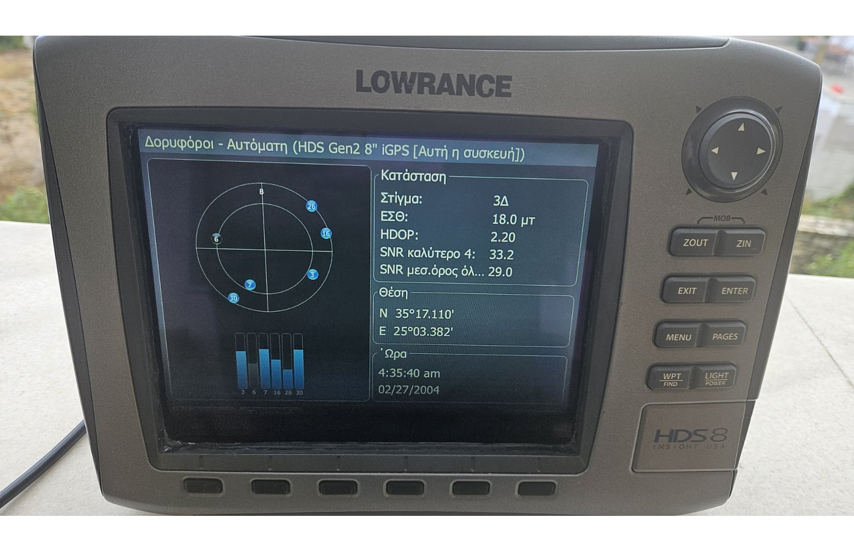 Εγκατάσταση οθόνης Lowrance